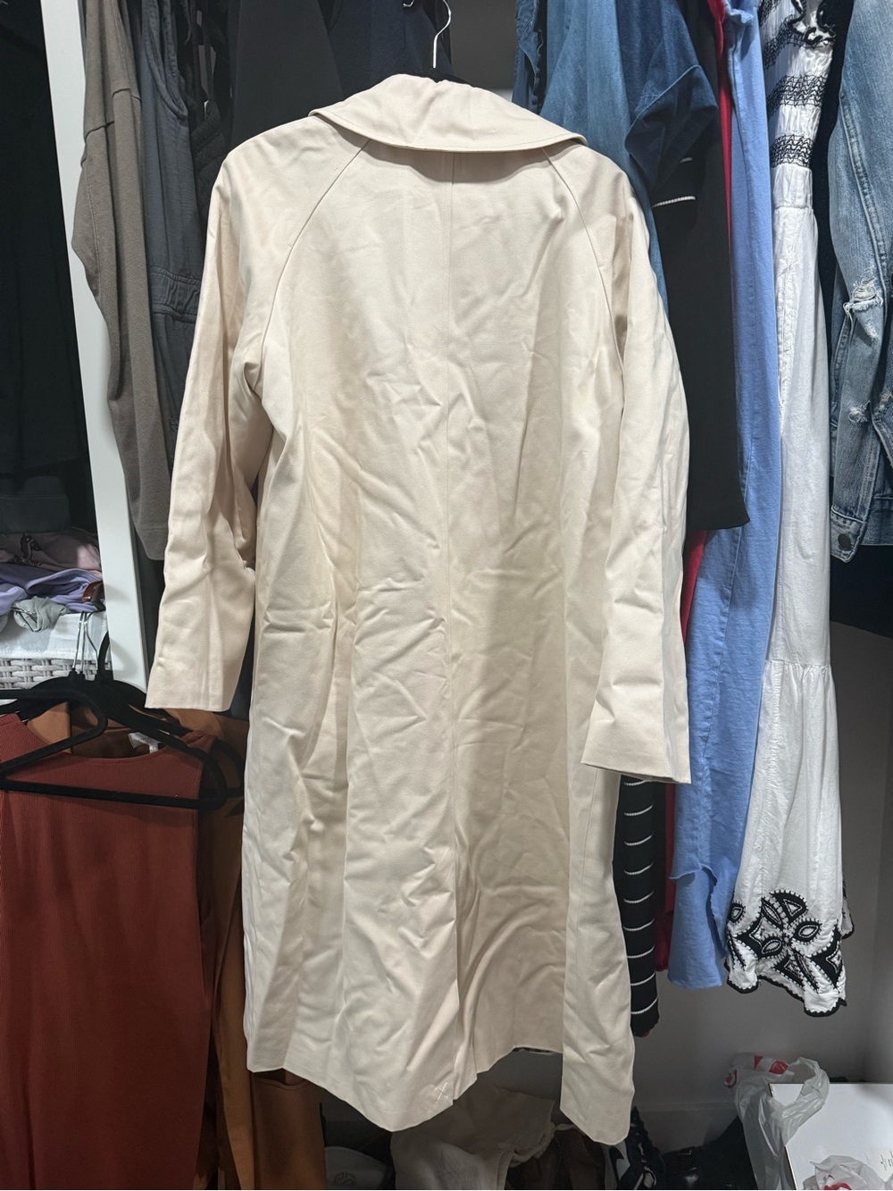 Sézane Clyde coat Light beige Size 10 NWT - Picture 7 of 9